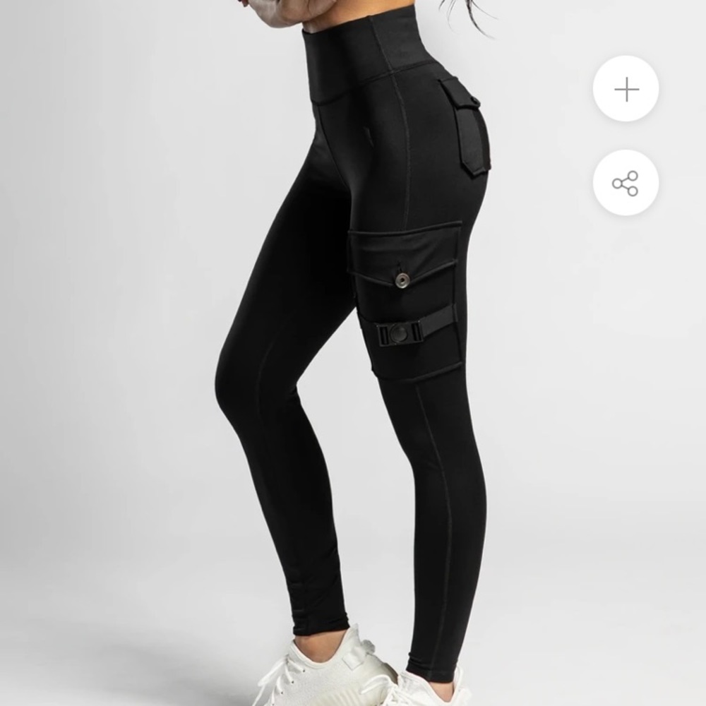 Firm Abs Cargo Fitness Leggings Size Small